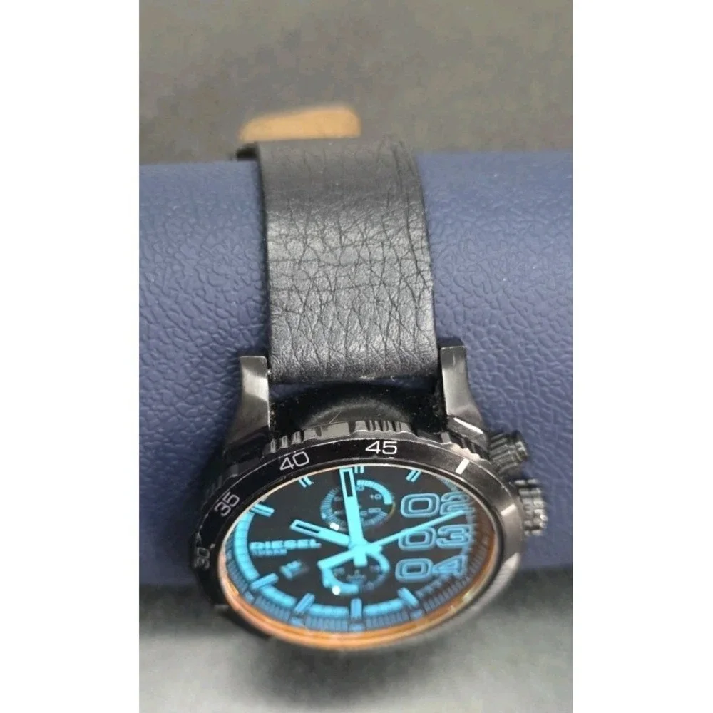 Diesel Men's Double Down Analog Display Quartz‎ Black Watch DZ4311 Franchise 2.0